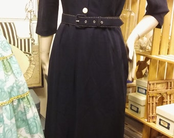 navy blue wiggle dress small