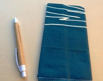 Checkbook protector made from recycled cotton