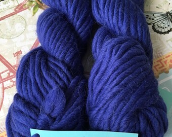 Blue Skies Alpacas Bulky Yarn - Super Bulky Wool Yarn - Blue Wool Yarn - Weaving Yarn - Destash Wool Yarn