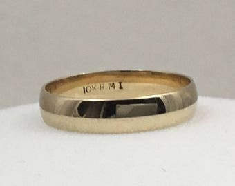 10kt gold wedding band size 7.5