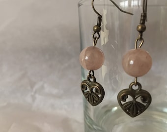 Handmade Brass Heart Earrings