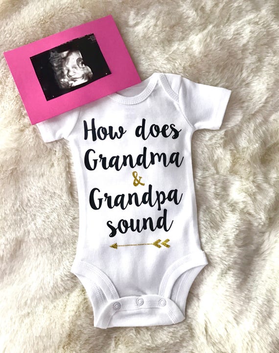 Grandparent Pregnancy Announcement Bodysuit Onesie