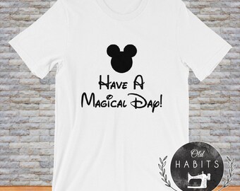 Mickey Have Magical Day Short-Sleeve Unisex T-Shirt Girls Boys Adult Shirts