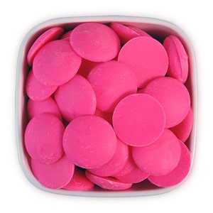 Pink Candy Melts 1 LB - bright hot pink melting chocolate wafers for cakepops or chocolate making