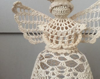 Crochet angel tree topper
