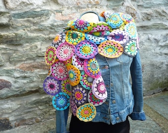 Woman stole crochet, Mercerized cotton stole, handmade stole, shoulders, crochet wrap, crochet scarf, scarf
