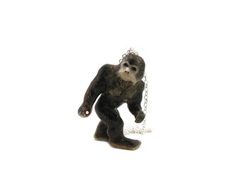 Big Foot Necklace, Sasquatch Necklace, Bigfoot Jewelry, Big Foot Pendant, Sasquatch Jewelry, Big Foot Charm, Yeti Charm, Abominable Snowman