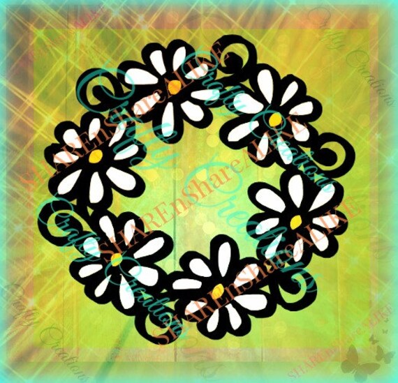 Mandala SVG Flower Daisy Monogram Circle Decal Vinyl Die cut