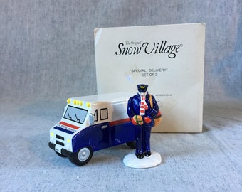 Vintage Department 56 Snow Village, Special Delivery 1989 Retired