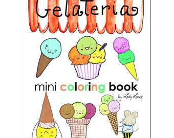 Gelato Ice Cream Coloring Book Printable Download