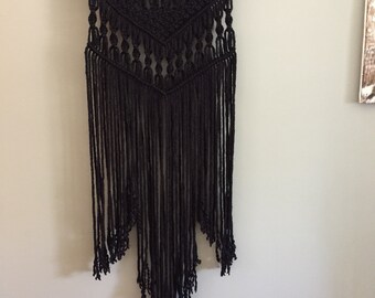 Black Macrame Wall Hanging