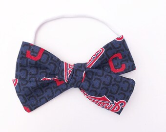Clevelan Indians Oversized School Girl Bow