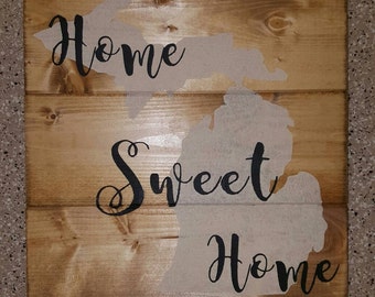 Download Home Sweet Home Michigan SVG Cut File