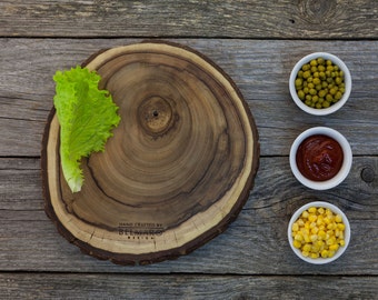 Rustic Wood Cutting Board - Walnut Hand Crafted Cheese Board / Chopping Board / Kitchen Board / Gift Board / Appetizer Platter CBW001