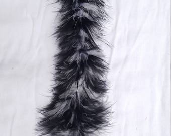 Black and White Marabou, medium weight