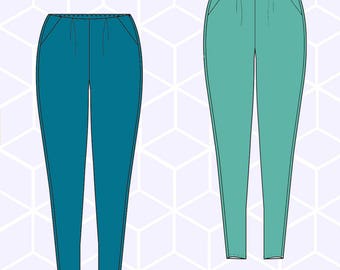 PDF pattern Lou trousers size 34-48
