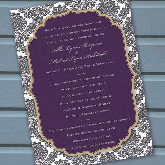 Plum Wedding Invitations 9