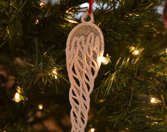 Icicle #2 embroidered lace ornament