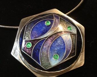 Twilight Cloisonne Enamel Necklace
