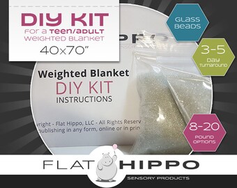 DIY Kit for Teen/Adult Weighted Blanket - Pick Your Weight - Step-by-Step Instructions