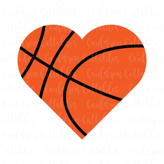 Download Basketball Heart SVG File Love Basketball Clipart Sports