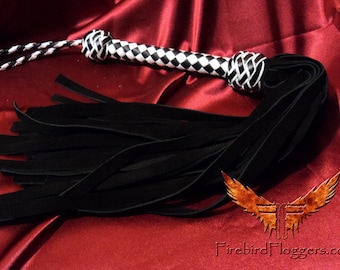 Suede Leather Flogger, BDSM toy, Leather Fetish Whip, Mature