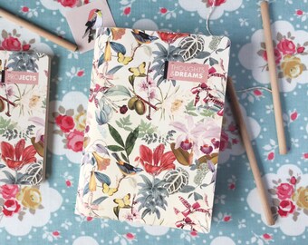 Notebook, 30 pages, Journaling, botanical pattern, novelty gift, gift coworker, gift woman.