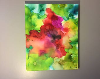 Modern Art / Original Art / Original Painting / Abstract Art / Flower Art / Red Art / Office Decor / Nursery Decor / Wall Art / Artwork