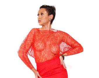 Lace Dolman Sleeve blouse