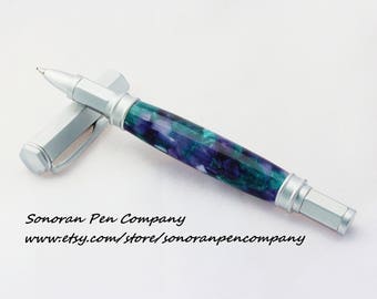 Vertex Azure Ice Chrome Rollerball Pen