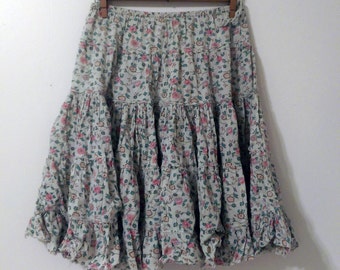 Vintage Floral Prairie Skirt