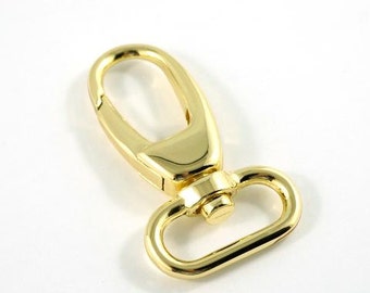 Swivel Snap Hook, 1" Swivel Clasp Hook for Bags, Strap Hooks, Purse hardware, Gold Swivel Clasp Hook Hardware, Emmaline Bag Hardware
