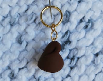 Chocolate Kisses Knitting or Crochet Stitch Markers - Set of 5