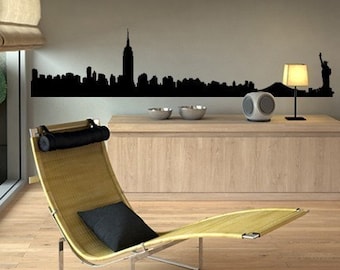 NYC Manhattan Skyline Decal - Vinyl Wall Sticker