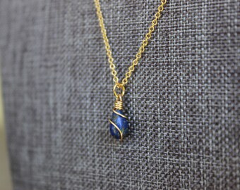 Lapis Lazuli Gold Necklace