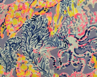 lilac verbena so snappy dobby cotton fabric square 18"x18" ~ lilly summer 2017 ~ lilly pulitzer