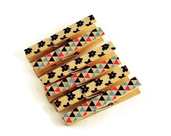 Altered Clothespin Clips Decorative Wooden Clothespins in Imagine