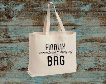 Canvas Grocery Tote Bag - Reusable Grocery Bag - Reusable Shopping Bag - Market Bag - Grocery Bag
