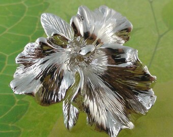 Cattleya Necklace, Silver Flower Necklace, Silver Orchid Necklace, Silver Necklace, Cattleya Orchid, Wedding Bridesmaid Gifts