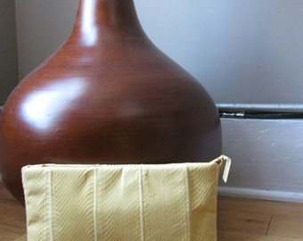 Vintage Yellow Snakeskin Clutch by Clemente