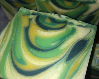 Fresh Ginger Lime-Handmade, Cold process soap.
