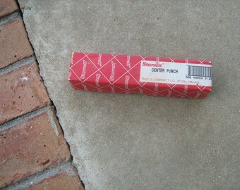 A L.S. Starrett co. Athol MA. heavy duty 264F-3/16 center punch 4-1/2" length square shank tapered point new in the box