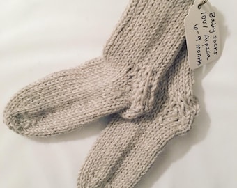 Hand Knit Baby Socks Etsy