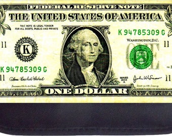 Dollar Bill Print Design - Black Pencil Bag - Pencil Case