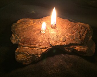 Hand sculpted oil candle