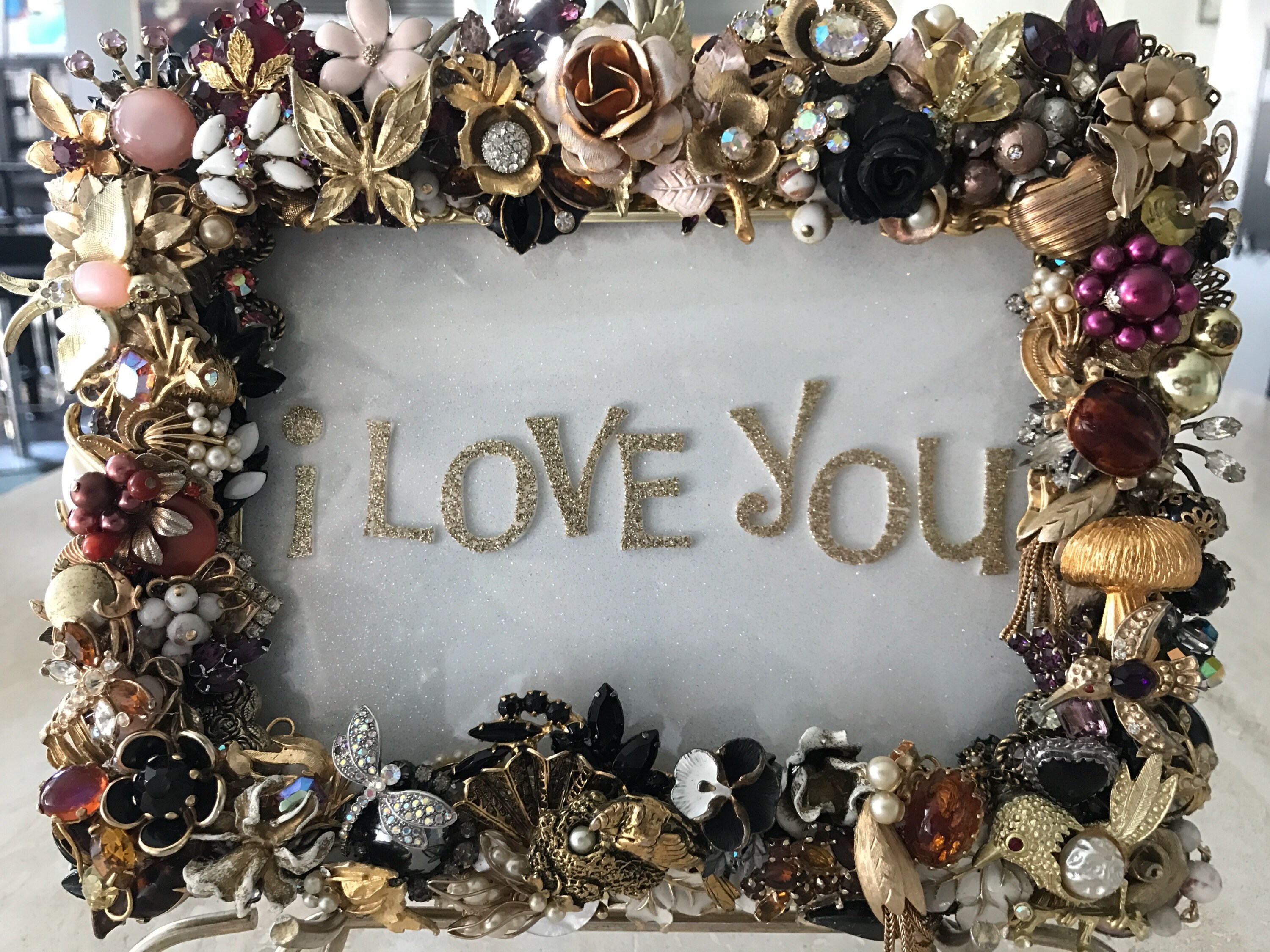 Amazing Bedazzled Jeweled And Embellished Picture Frame One Of Zoom