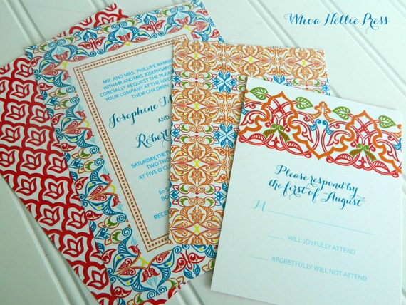 Spanish Wedding Invitations Mexican Wedding Spanish Tiles