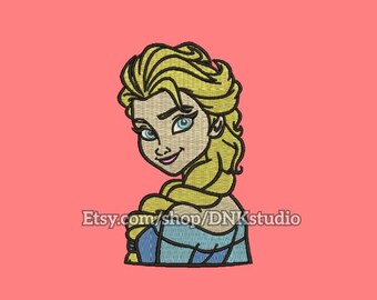 Disney Princess Elsa Frozen Embroidery Design - 4 Sizes - INSTANT DOWNLOAD