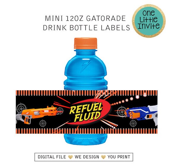 Dart Gatorade Drink Bottle Labels Dart Birthday Drink
