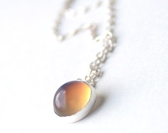 Mood Necklace, Color Changing - Sterling Silver